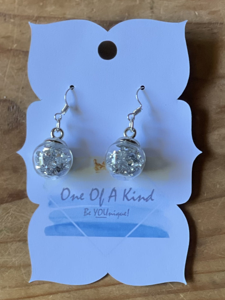 Glass Snow Globe Earrings – ONE OF A KIND