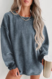 Black Xmas Candy Cane Corded Sweatshirt