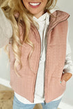 Cable Textured Zip Up Vest Jacket