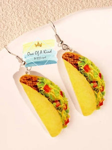 Acrylic Beef Taco Earrings