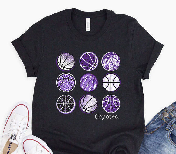 Anna Coyotes Basketball Multi Tshirt