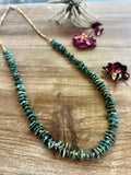 28" Green Chips Turquoise Necklace