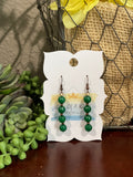 Round Bead Dangle Earrings