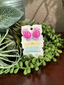 Candy Pinwheel Stud Earrings