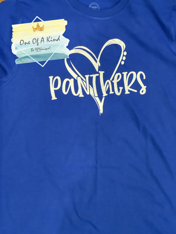 Van Alstyne Panthers Cutout Heart Onesie/Toddler/Youth Tshirt