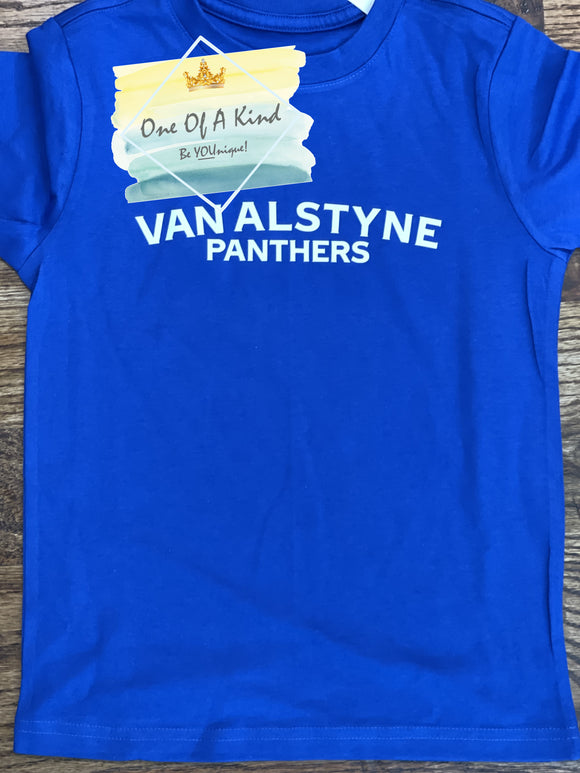 Van Alstyne Panthers Arch Onesie/Toddler/Youth Tshirt