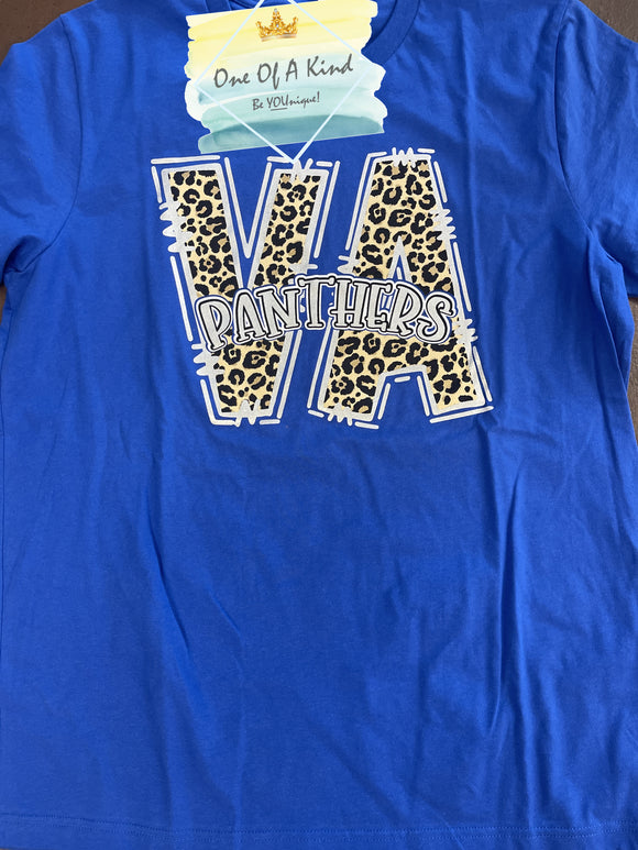 VA Panthers Leopard Silver Youth Tshirt