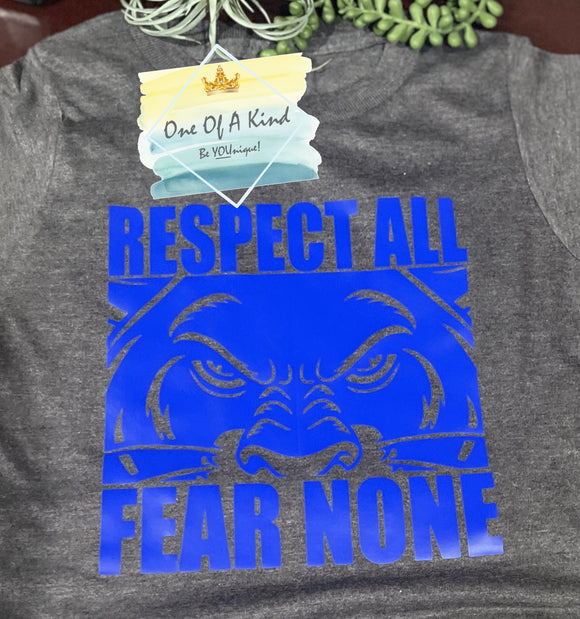 Panther Face Respect All Fear None Onesie/Toddler/Youth Tshirt