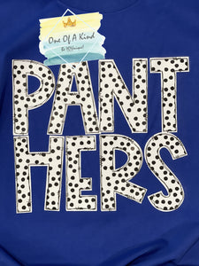 Panther White & Black Polka Dots Youth Tshirt