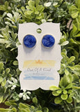 School Spirit Druzy Stud Earrings