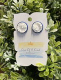 School Spirit Druzy Stud Earrings