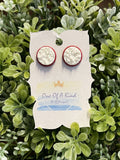 School Spirit Druzy Stud Earrings