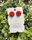 School Spirit Druzy Stud Earrings