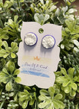 School Spirit Druzy Stud Earrings