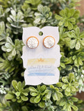 School Spirit Druzy Stud Earrings