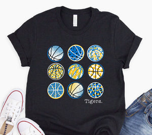 Leonard Tigers Basketball Multi Toddler/Youth Tshirt
