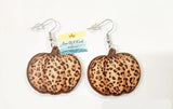 Acrylic Leopard Pumpkin Earrings