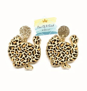 Acrylic Leopard Turkey Earrings