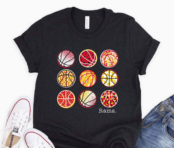S&S Rams Basketball Multi Toddler/Youth Tshirt