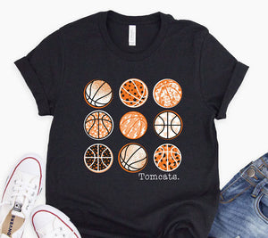 Tom Bean Tomcats Basketball Multi Toddler/Youth Tshirt