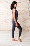 Way to Push Active Bodysuit in Charcoal