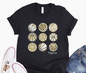 Whitewright Tigers Basketball Multi Toddler/Youth Tshirt