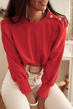 Button Tab Detail Long Sleeve Top