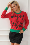 Black Merry Every Thing Glitter Slogan Sweatshirt