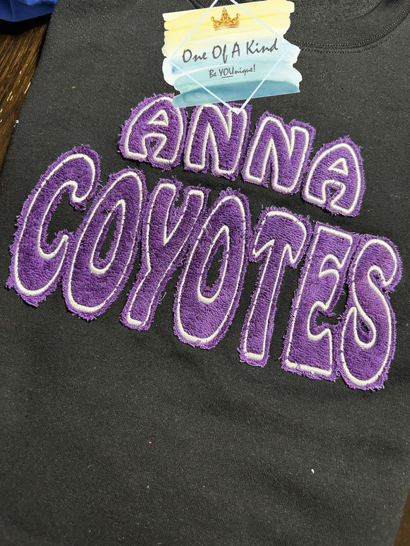 PRE-ORDER Raggedy Chenille Anna Coyotes Adult Sweatshirt