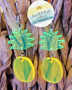 Acrylic Pineapple Dangle Earrings