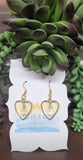Metal Heart Dangle Earrings