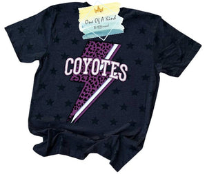 Coyotes Lightning Bolt Mascot Onesie/Toddler Tshirt