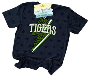 Blue Ridge Tigers Lightning Bolt Mascot Onesie/Toddler Tshirt