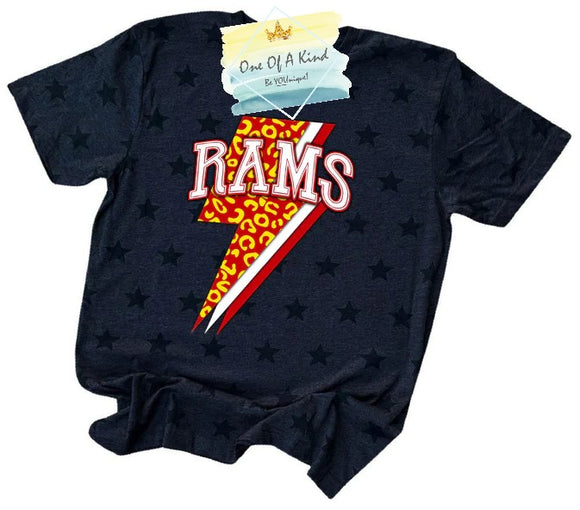 Rams Lightning Bolt Mascot Onesie/Toddler Tshirt