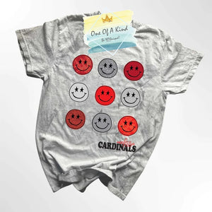 Melissa Cardinals Retro Smiley Toddler/Youth Tshirt