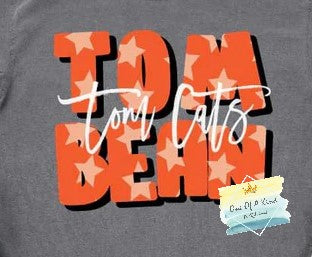 Tom Bean Tom Cats Star Word Tshirt