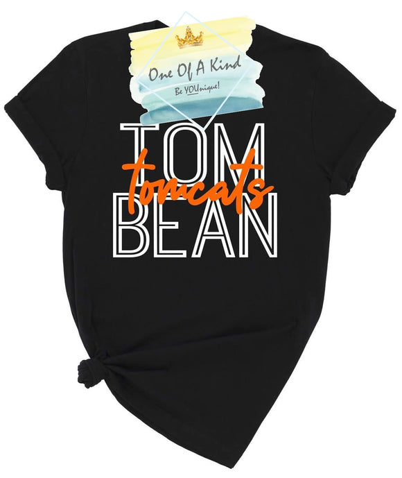 Tom Bean Tomcats Double Block Letter Spirit Youth Tshirt
