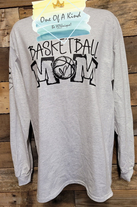 Basketball Mom Heart Tshirt