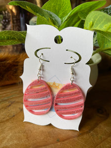 Acrylic Easter Egg Dangle Earrings