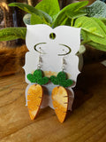 Acrylic Carrot Dangle Earrings