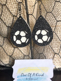 Soccer Teardrop Earrings - ONE OF A KIND