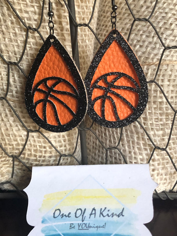 Basketball Teardrop Earrings - ONE OF A KIND