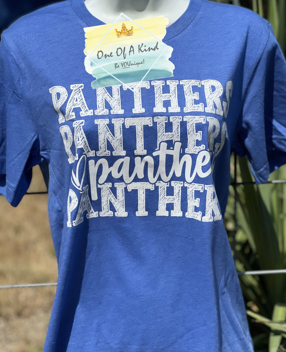 Repeating Panthers Heart Toddler/Youth Tshirt