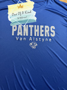 Retro Striped Panthers Van Alstyne Adult Tshirt