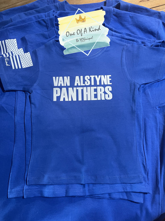 Van Alstyne Panthers Block Letter Toddler/Youth Tshirt