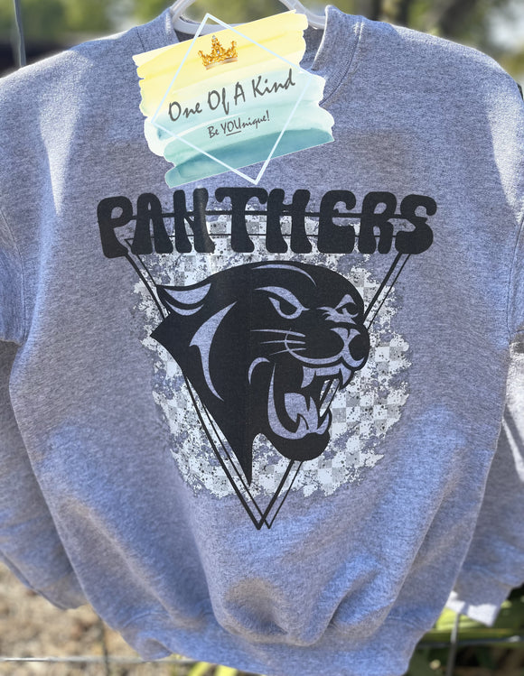 Panther Checked Youth Sweatshirt