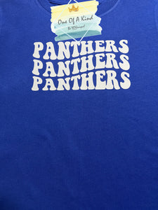 Repeating Retro Panthers Adult Tshirt