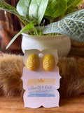 Scroll Easter Egg Stud Earrings