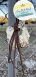 Western Leather Cord Necklace w/ Stone Pendant