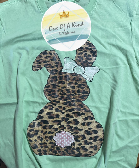 Leopard Easter Bunny Tshirt